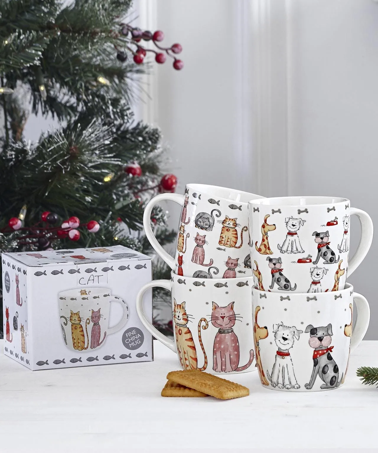 Set Of Two Pet Mugs