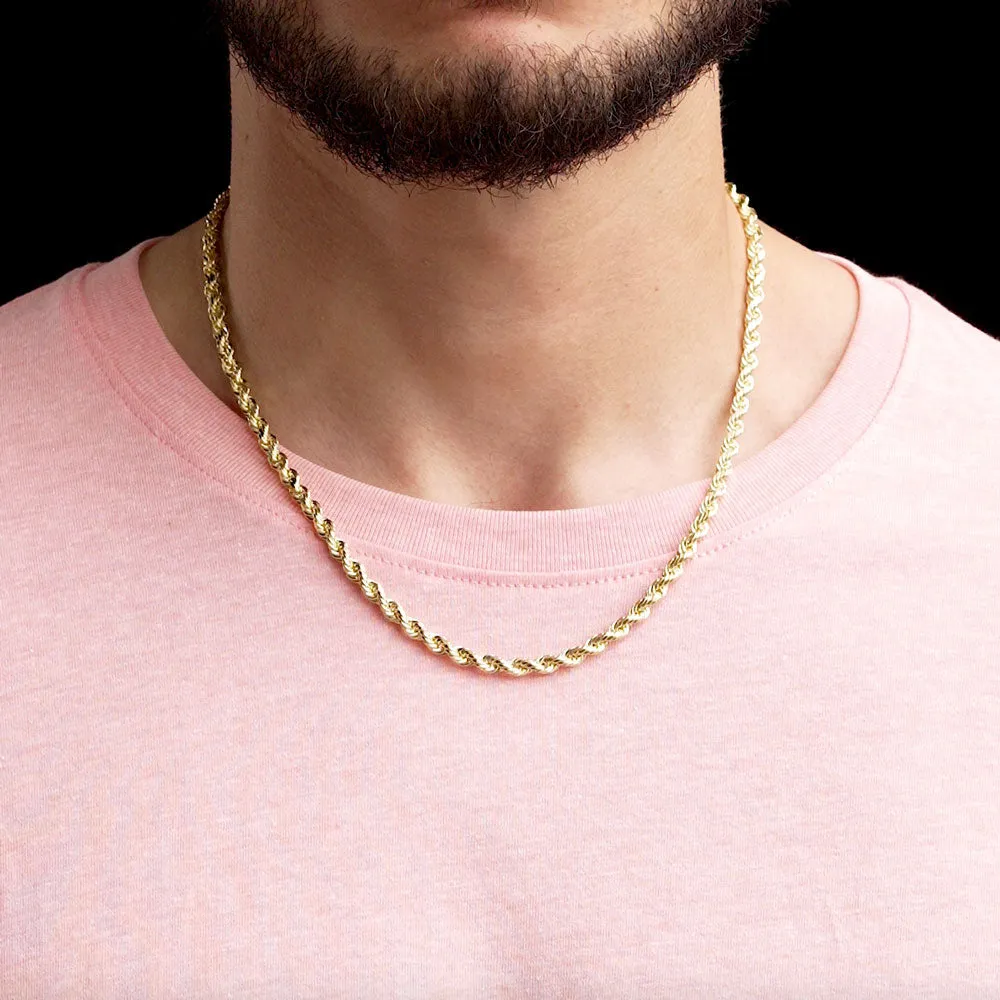 Solid Gold Rope Chain 5mm