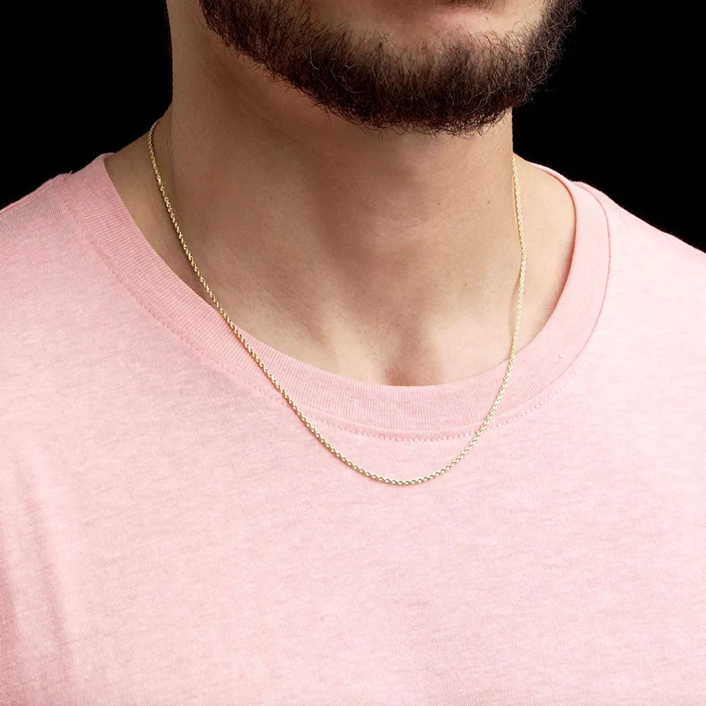 Solid Gold Rope Chain Hollow