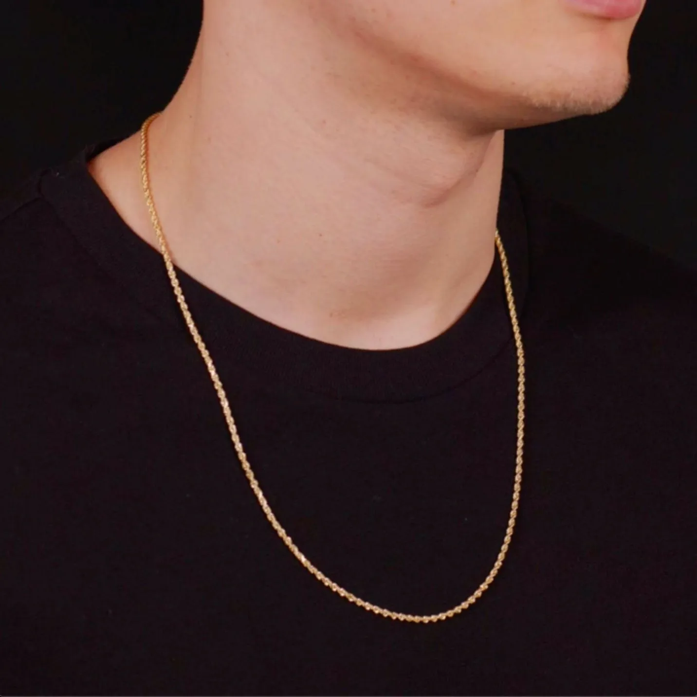 Solid Gold Rope Chain