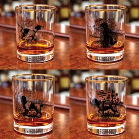 Sporting Dogs Double Old Fashioned (Set of 4)