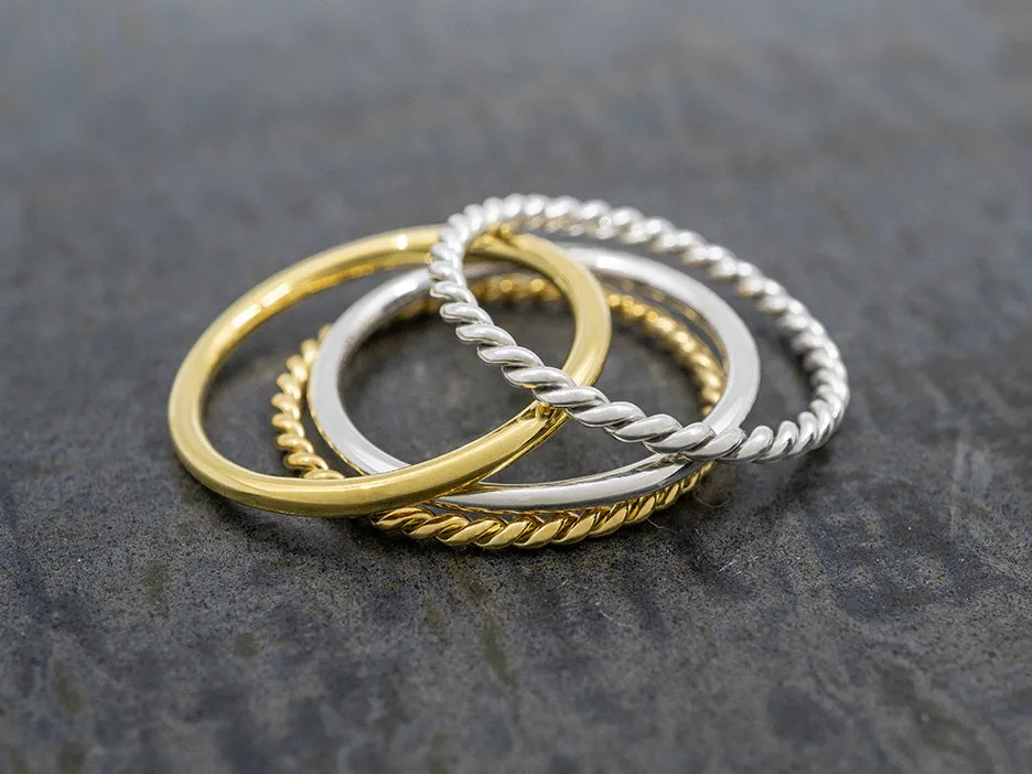 Stackable Gold Rope Ring