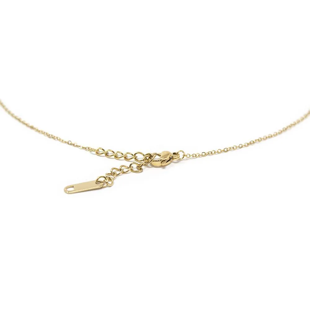 Stainless Steel Love Dog Necklace Gold Plated