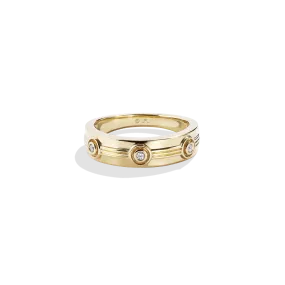 Star Wars Fine Jewelry THREEPIO SERIES WOMEN'S BAND Diamond Accent 14K Yellow Gold