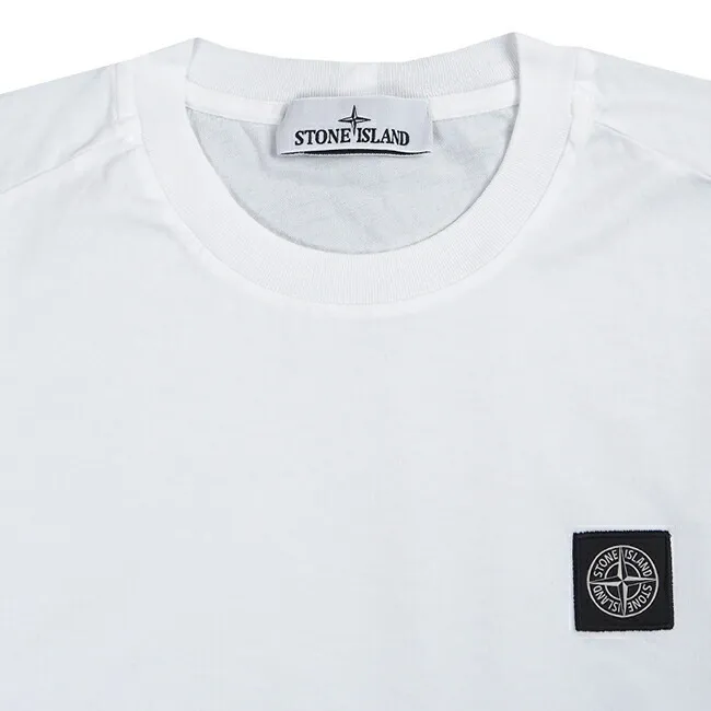 STONE ISLAND  |Crew Neck Plain Cotton Short Sleeves Bridal Logo