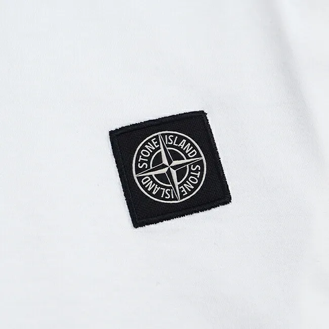 STONE ISLAND  |Crew Neck Plain Cotton Short Sleeves Bridal Logo