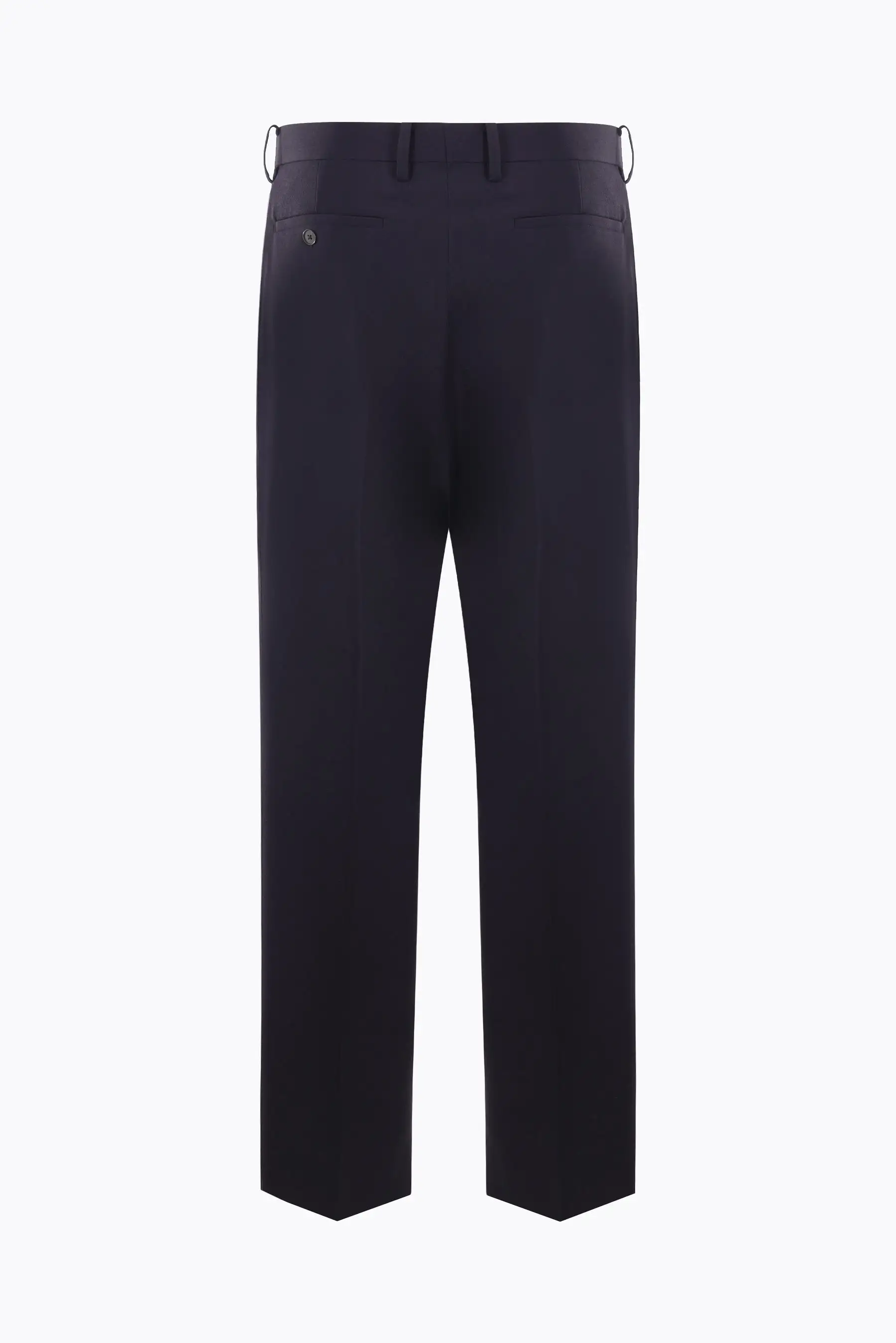 straight-leg wool pants