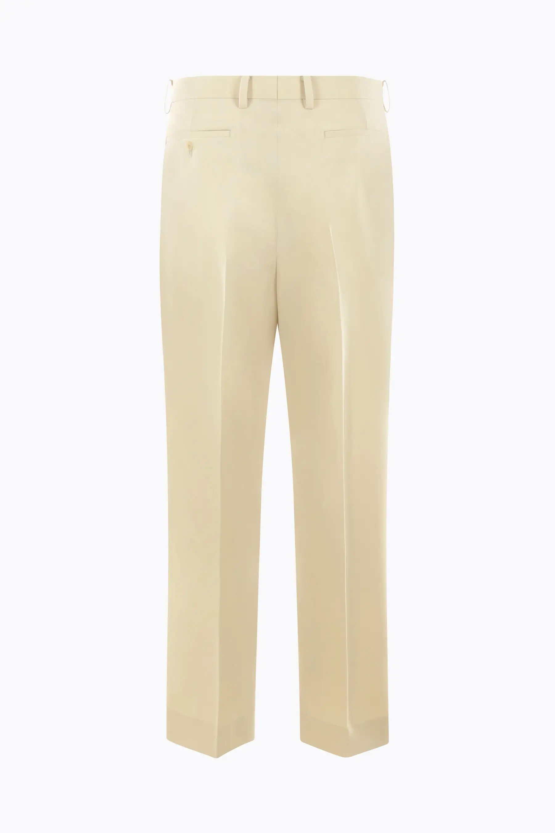 straight-leg wool pants