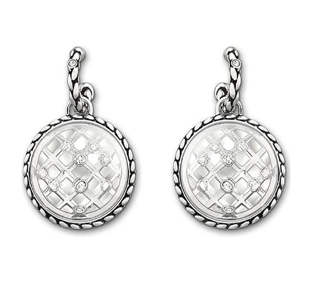 Swarovski Clear Crystal Rhodium Pierced Earrings PAPRIKA CAGE -1181648