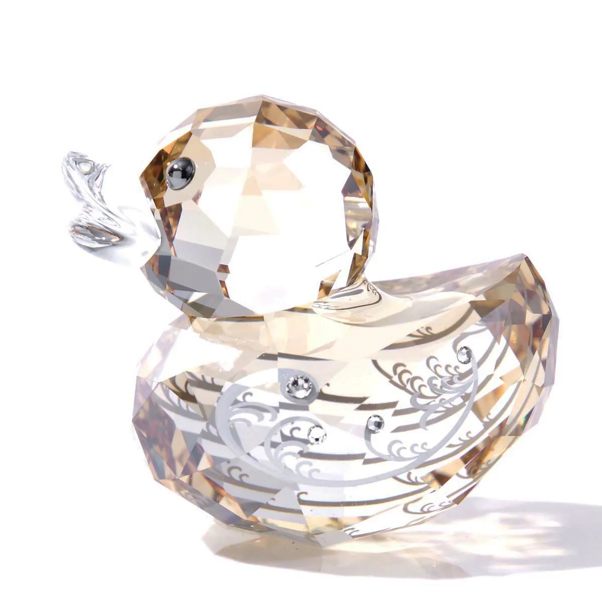 Swarovski Color Crystal Duck Figurine HAPPY DUCK MISS ELEGANT #5080337