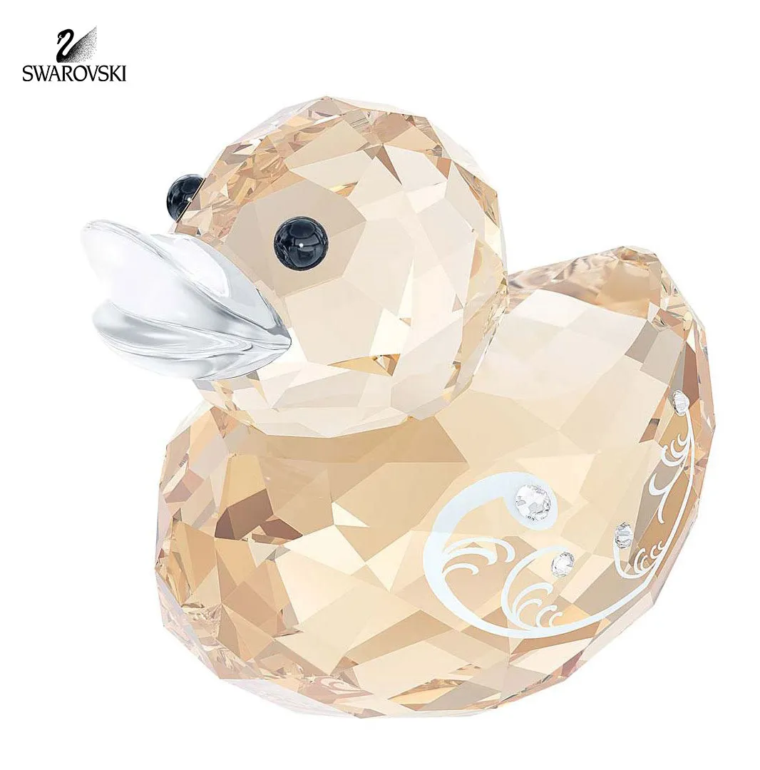 Swarovski Color Crystal Duck Figurine HAPPY DUCK MISS ELEGANT #5080337