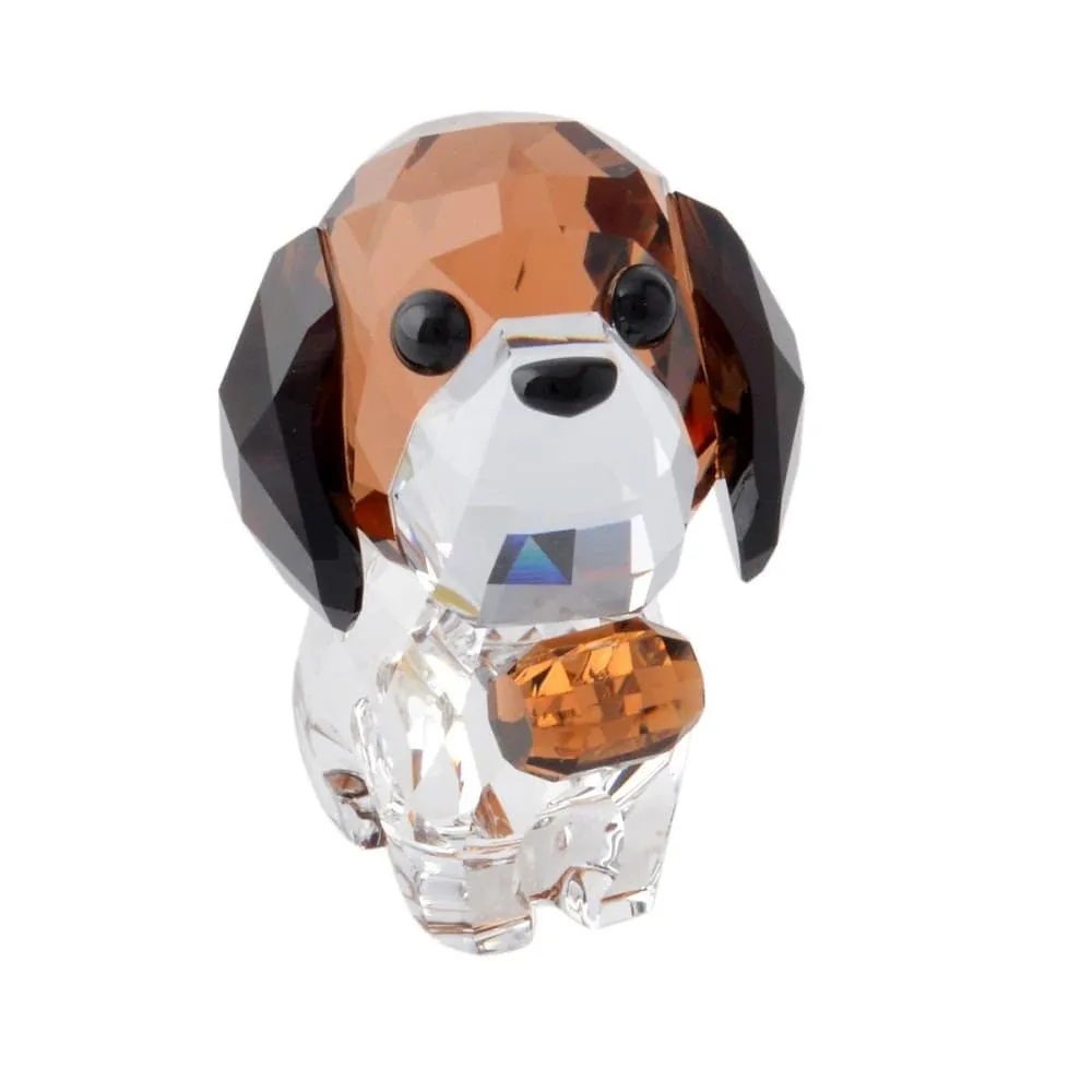 Swarovski Color Crystal Figurine PUPPY BERNIE THE SAINT #5213704