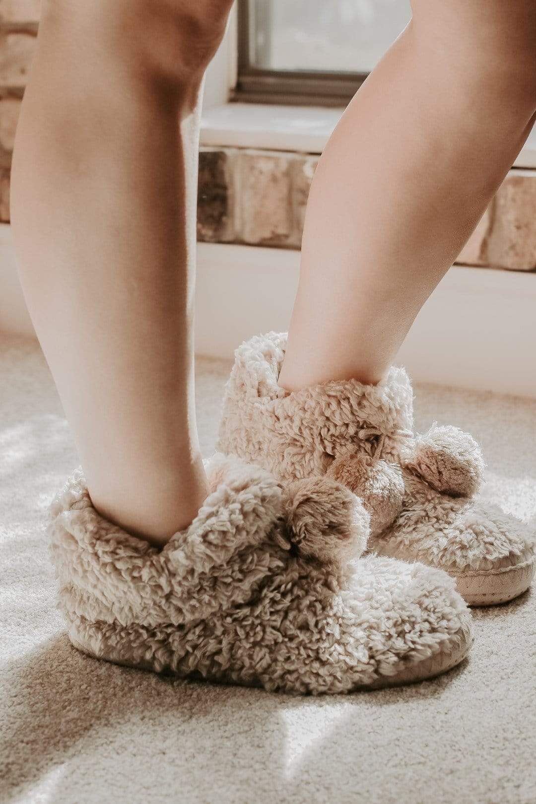 Taupe Cozy Nights Slippers