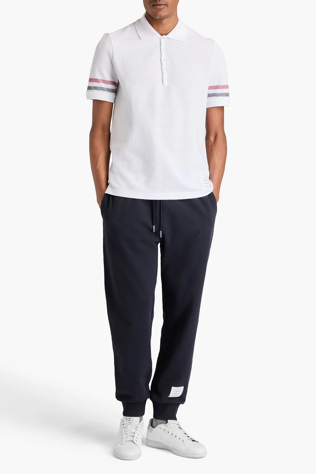 THOM BROWNE  |Cotton Short Sleeves Bridal Logo Designers Outlet Polos