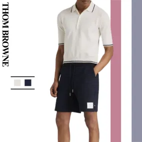 THOM BROWNE  |Silk Plain Cotton Short Sleeves Bridal Designers Outlet