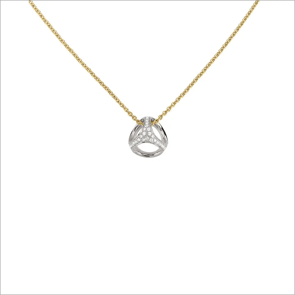 Triadra 18K Gold & Diamond Small Cage Necklace