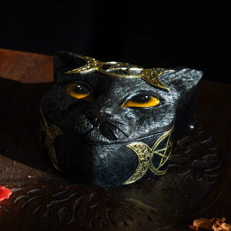 Triple Moon Cat Trinket Box