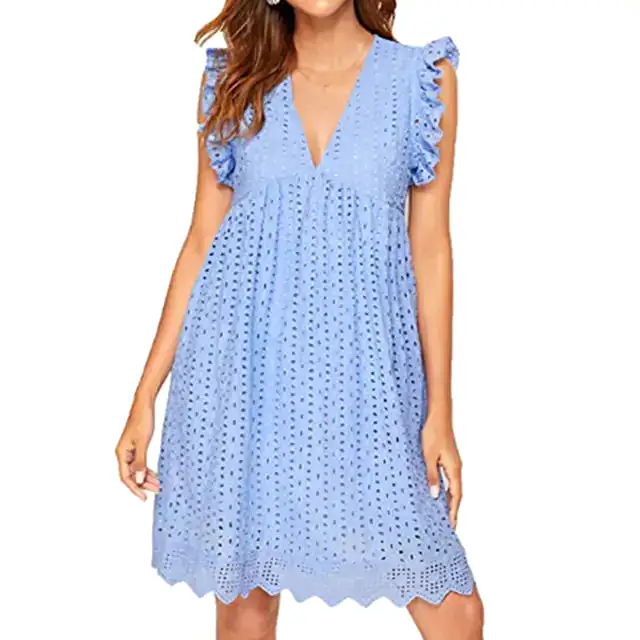 V-neck Cotton Dress