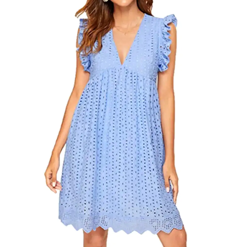 V-neck Cotton Dress