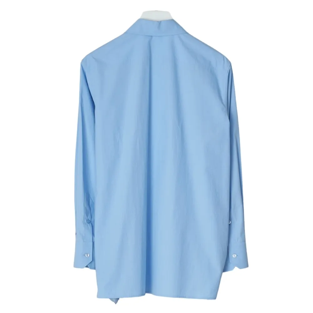 VALENTINO  |Casual Style Long Sleeves Plain Cotton Party Style