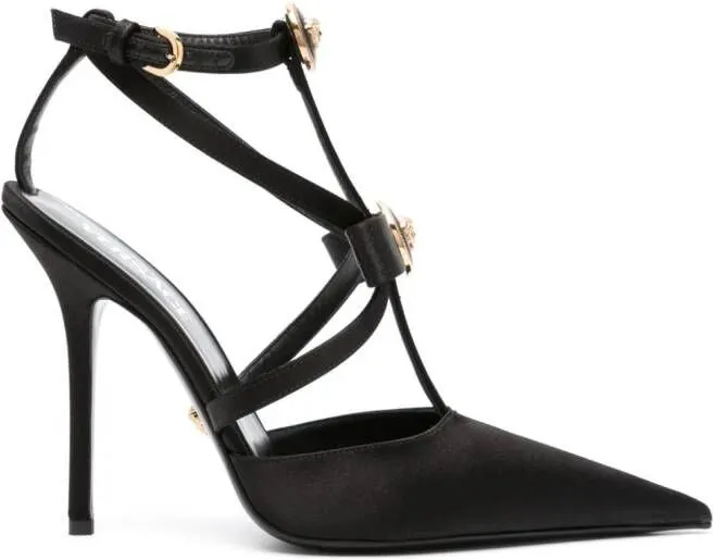 Versace Gianni Ribbon Cage 110mm pumps Black