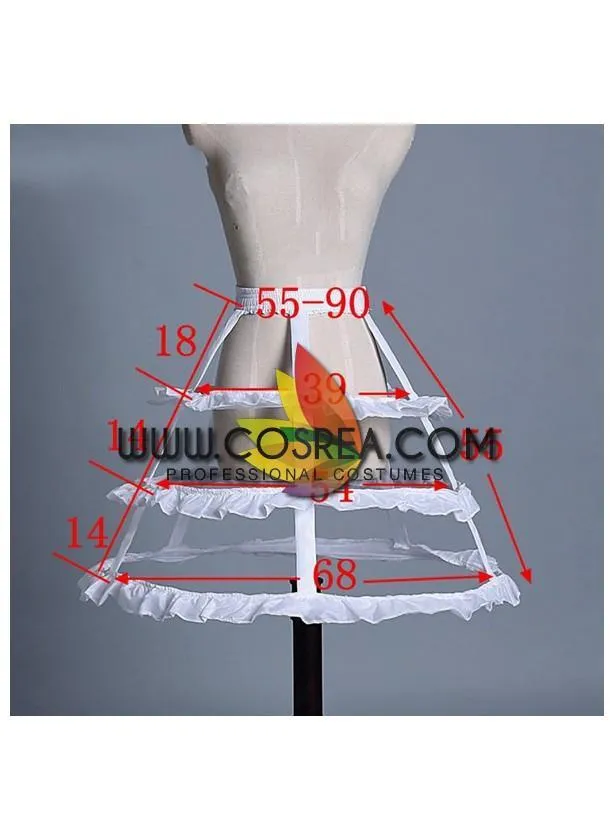 White 3 Tier Bird Cage Petticoat