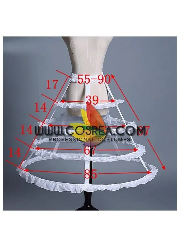 White 4 Tier Bird Cage Petticoat