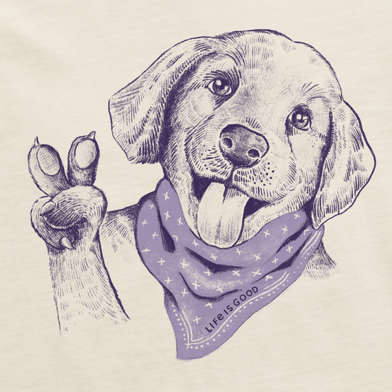 Women's Peaceful Puppy Boxy Crusher Tee