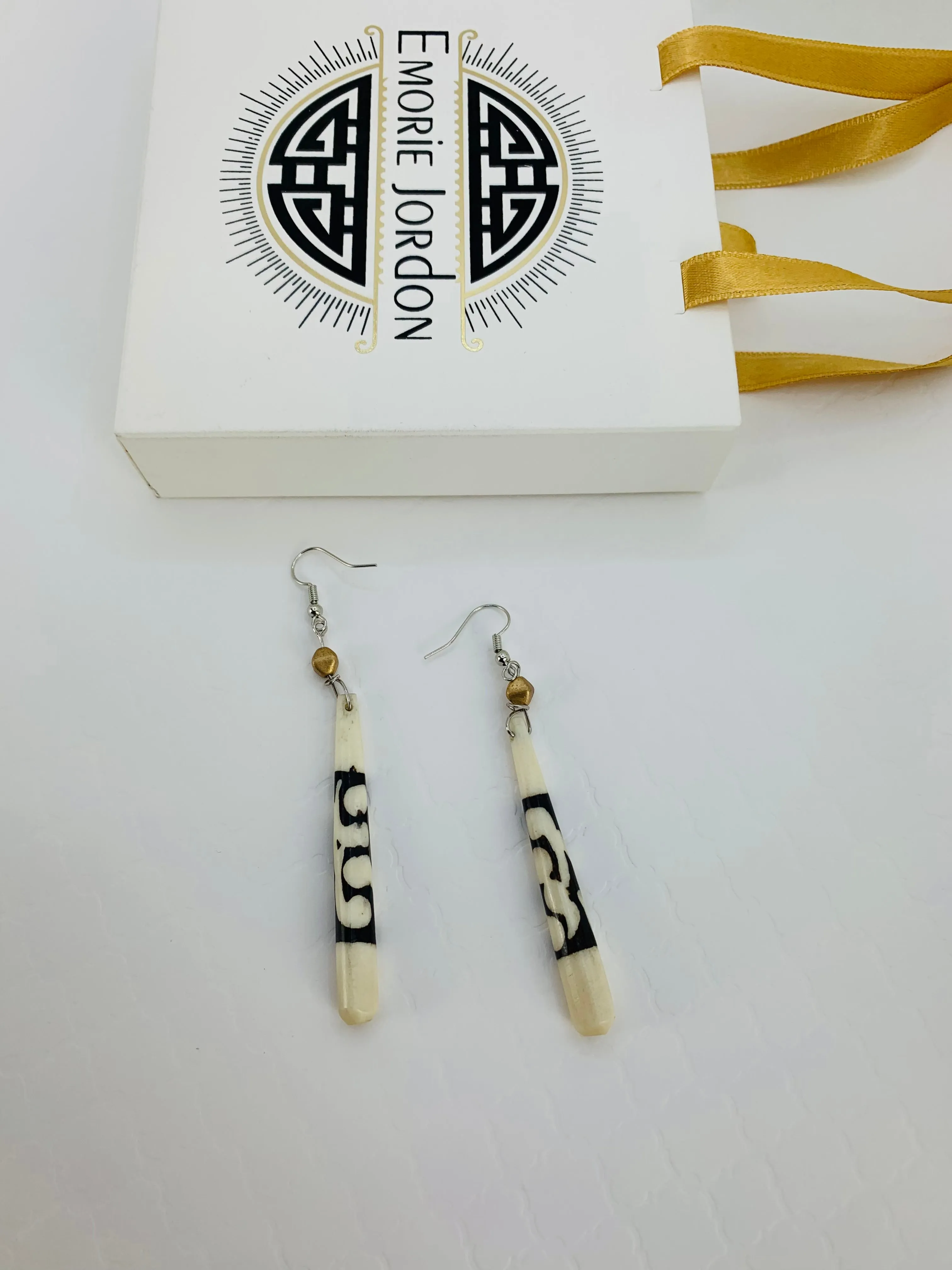 Yak Bone Bar Earrings