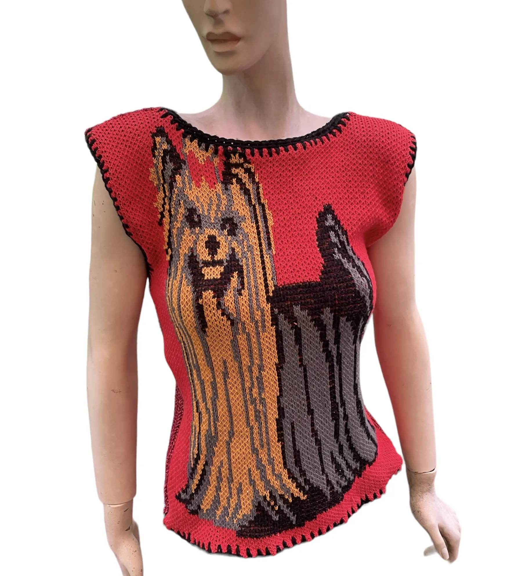 Yorkshire terrier puppy dog knit top