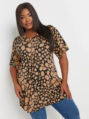 Yours Curve Spot Print Swing Top