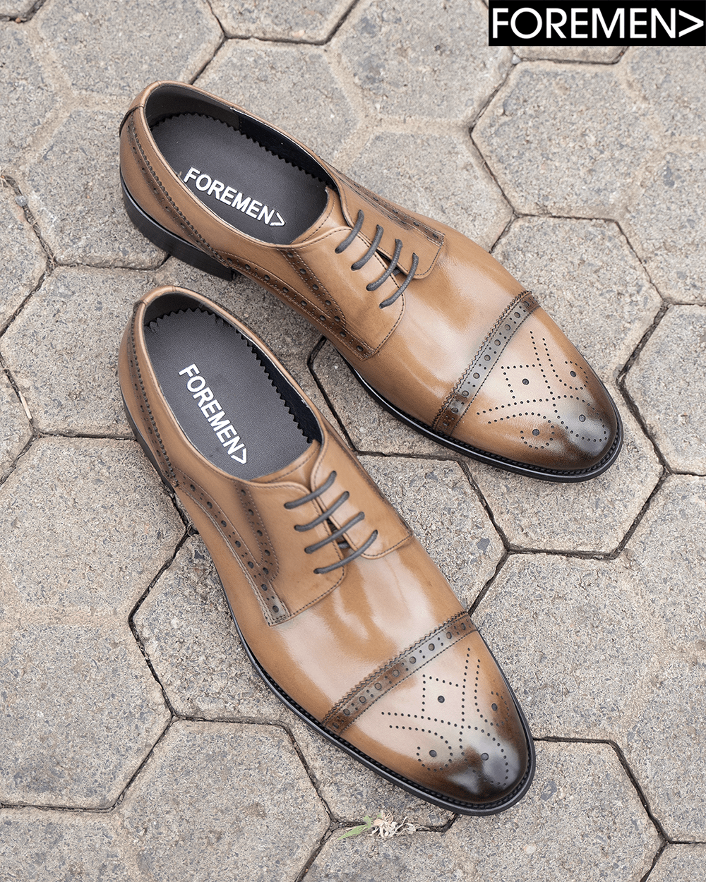 YURINA | Brown brogue Derby